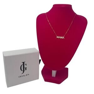 MAMA Necklace Pave Elegant Personalized Jewelry Gift for Moms Gold Tone